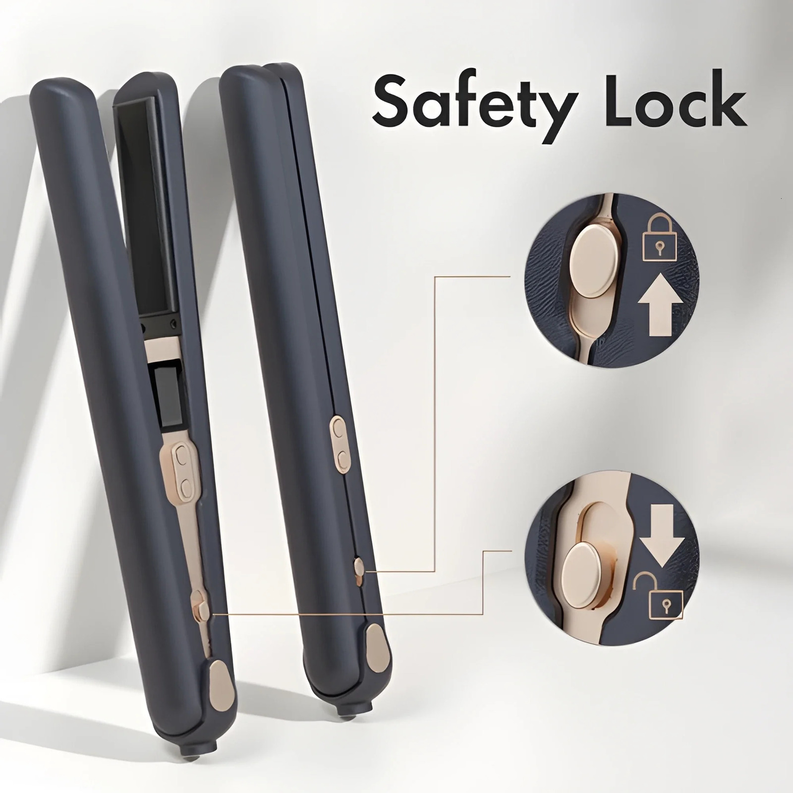 2 in 1 Type-C Wireless Hair Straightener and Curler Perfect for Travel Dorm Use Portable and Convenient Styling Tool 250214