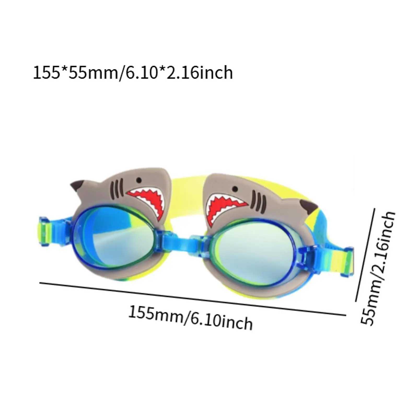 Kids Swim Goggles Shark Shaped Anti Fog Goggles for Water Sports Youths Z250215