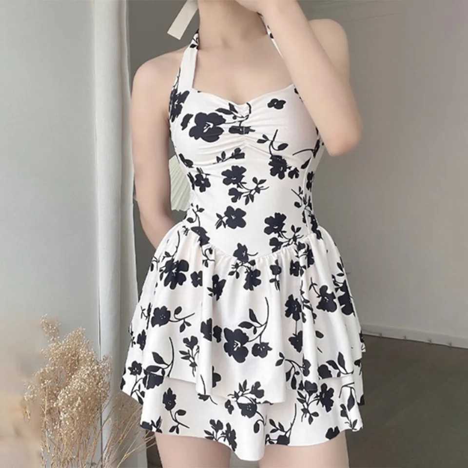 Comfy Fashion Hot New Stylish Women Swimwear Swimsuit Female Summer Sweet Beach Dress Belly-covering ConservativeW250214