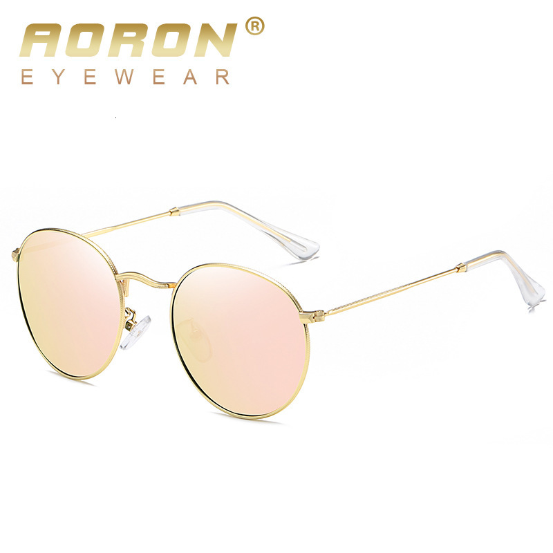 New Fashion Colorful Polarized Trendy Round Frame Metal designer sunglasses for women