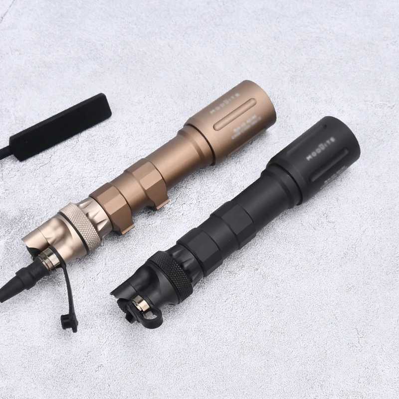 WADSN PLHv2 18650 White D Airsoft Weapon Rif Flashlight Hunting High Power Scout Light 1300Lumens with Metal Dual Tail W250214