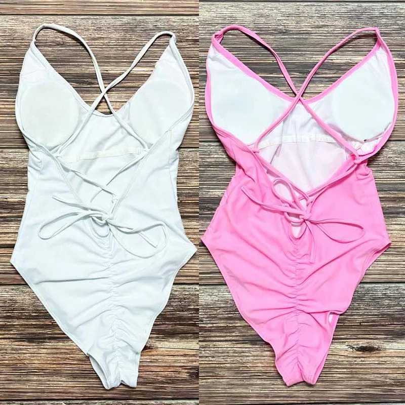 Sexy Padded S-3XL Gold Print Team Bride One-Piece Swimsuit Squad Women Swimwear Bachelorette Party Bathing Suit Summer BeachwearW250214