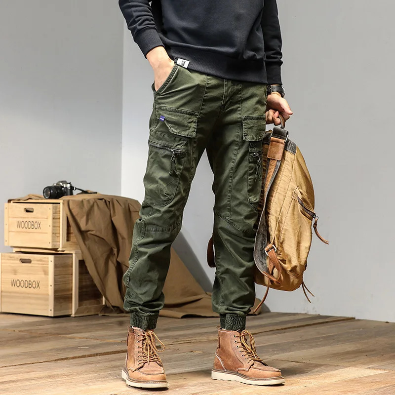 CAAYU Joggers Cargo Pants Men Casual Y2k Multi-Pocket Male Trousers Sweatpants Streetwear Techwear Tactical Track Gray Pants Men 250214CJ