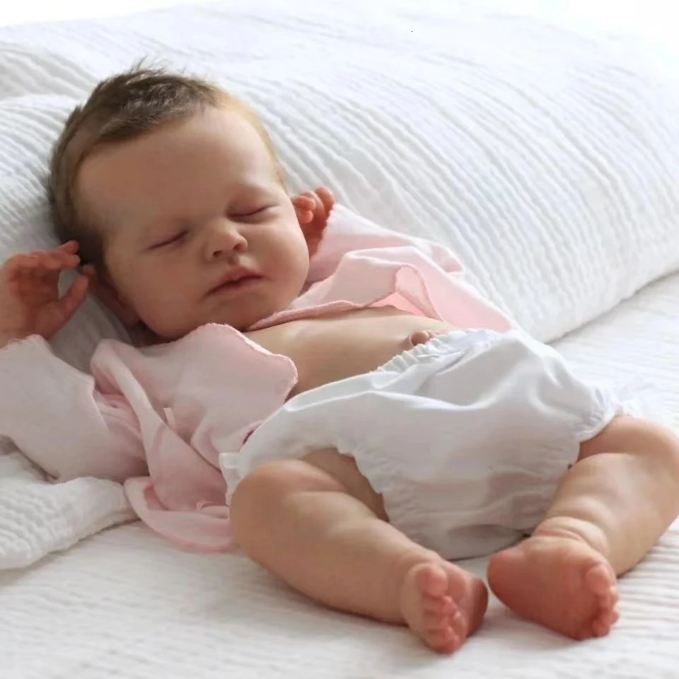 50cm Whole Body Silicone Vinyl LouLou Bebe Reborn Girl and Boy With Painted Visible Veins Handmade Lifelike Reborn Baby Doll 250214