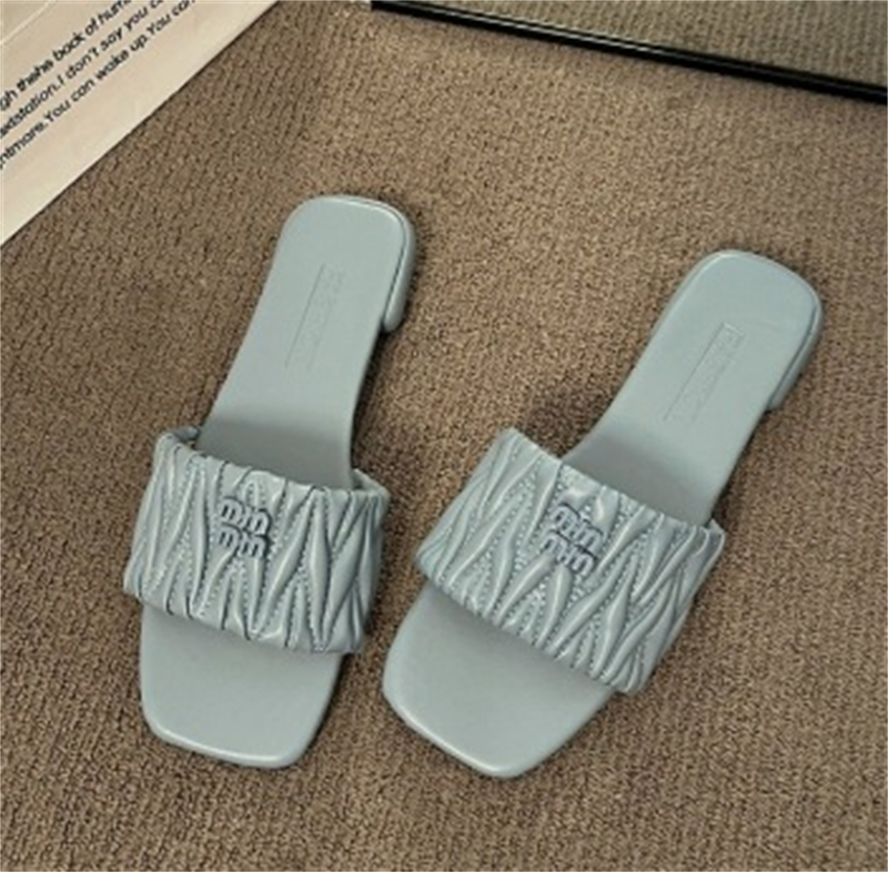Free shipping shoes designer sandals flat sandals for women soft slides slippers fashion house shoes sliders slide womans