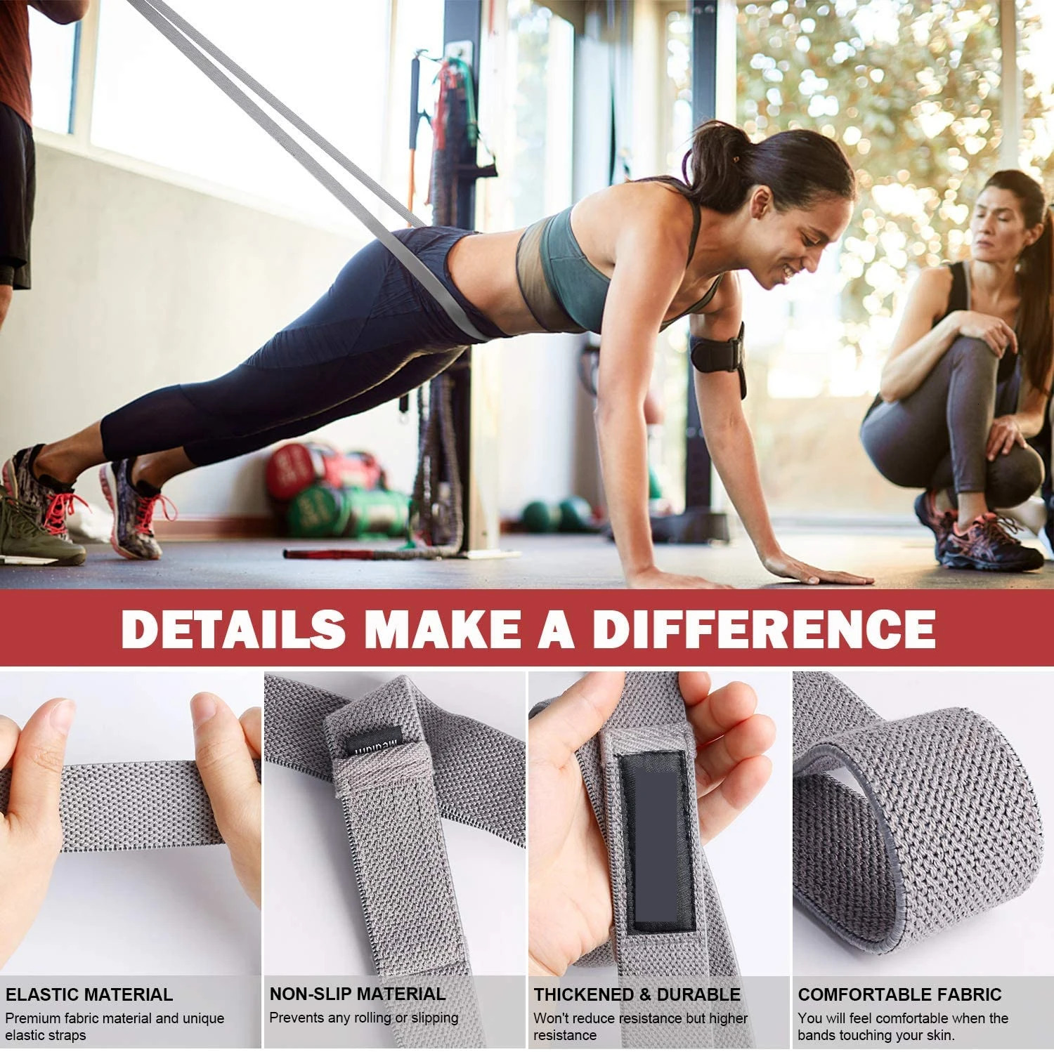 Fitness Long Resistance Bands Workout Fabric Elastic Booty Set Pull Up Woman Assist Leg Exercise Gym Equipment for Home 250213