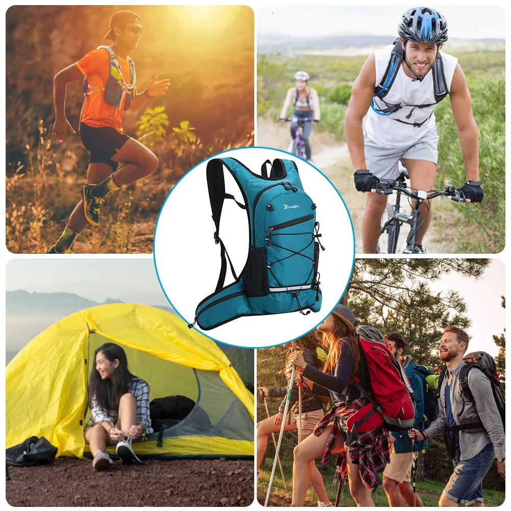 Outdoor Cycling Portable Waterproof Bicycle Bags Outdoor Sports Climbing Hiking Pouch MTB Bike Hydration Backpack 250214