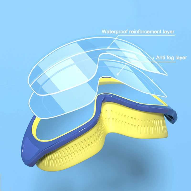 1PCS Swimming Goggles Outdoor Swim Goggles Anti-Fog Wide View Scuba Diving Swimming Glasses With Earplugs For Adult Youth Z250215