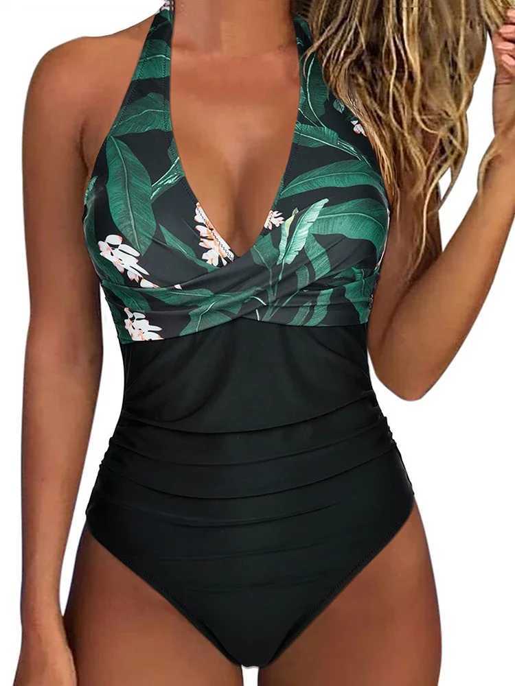 Circyy One Piece Swimsuit Women Backless Swimwear Leopard Print Swimsuit Floral Lace Up Bikini Summer 2025 Holiday Beachwear NewW250214