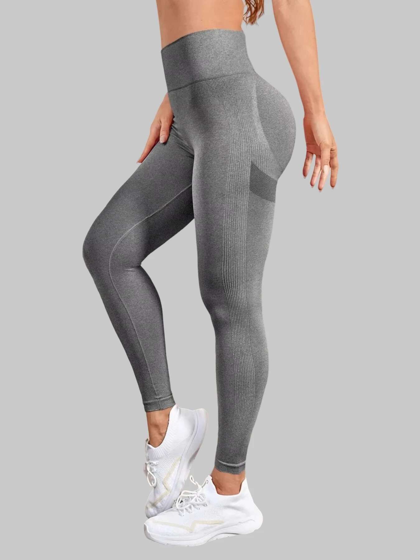 Knit Seamless Women's Leggings High Waist Elastic Tights Gym Trainning Running Sports Fiess Hip Lift Yoga Pants