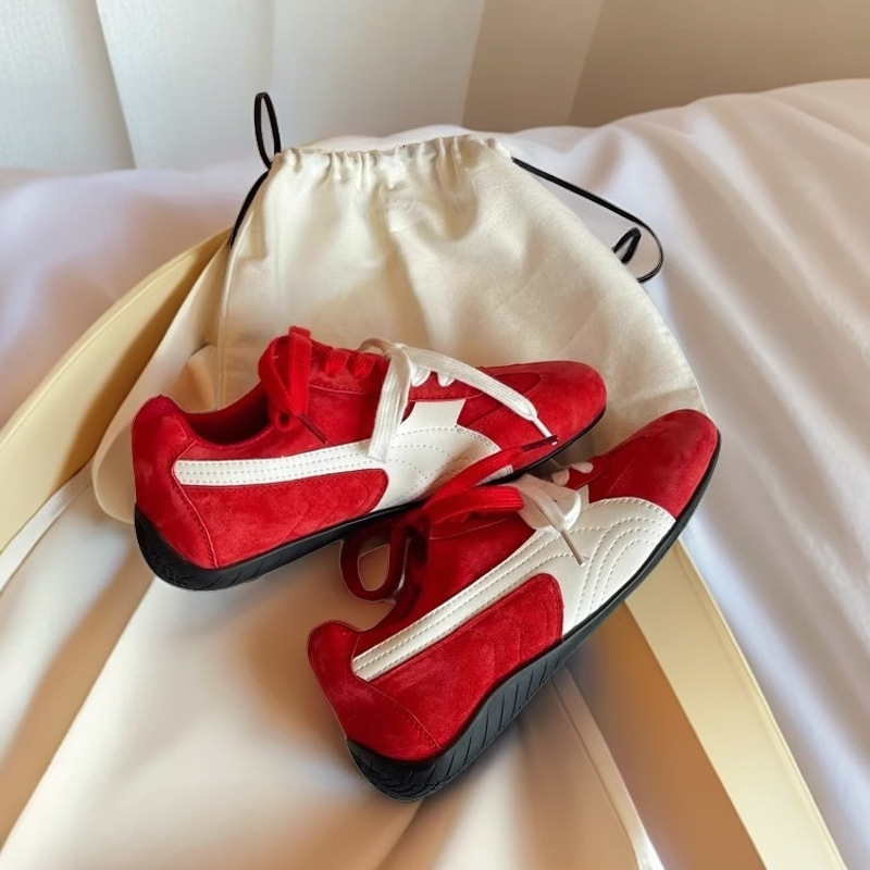 Dehun Women's 2025 Early Spring New Agan Racing Sports Casual Comfortable and Breathable White Shoes #ddmypanda