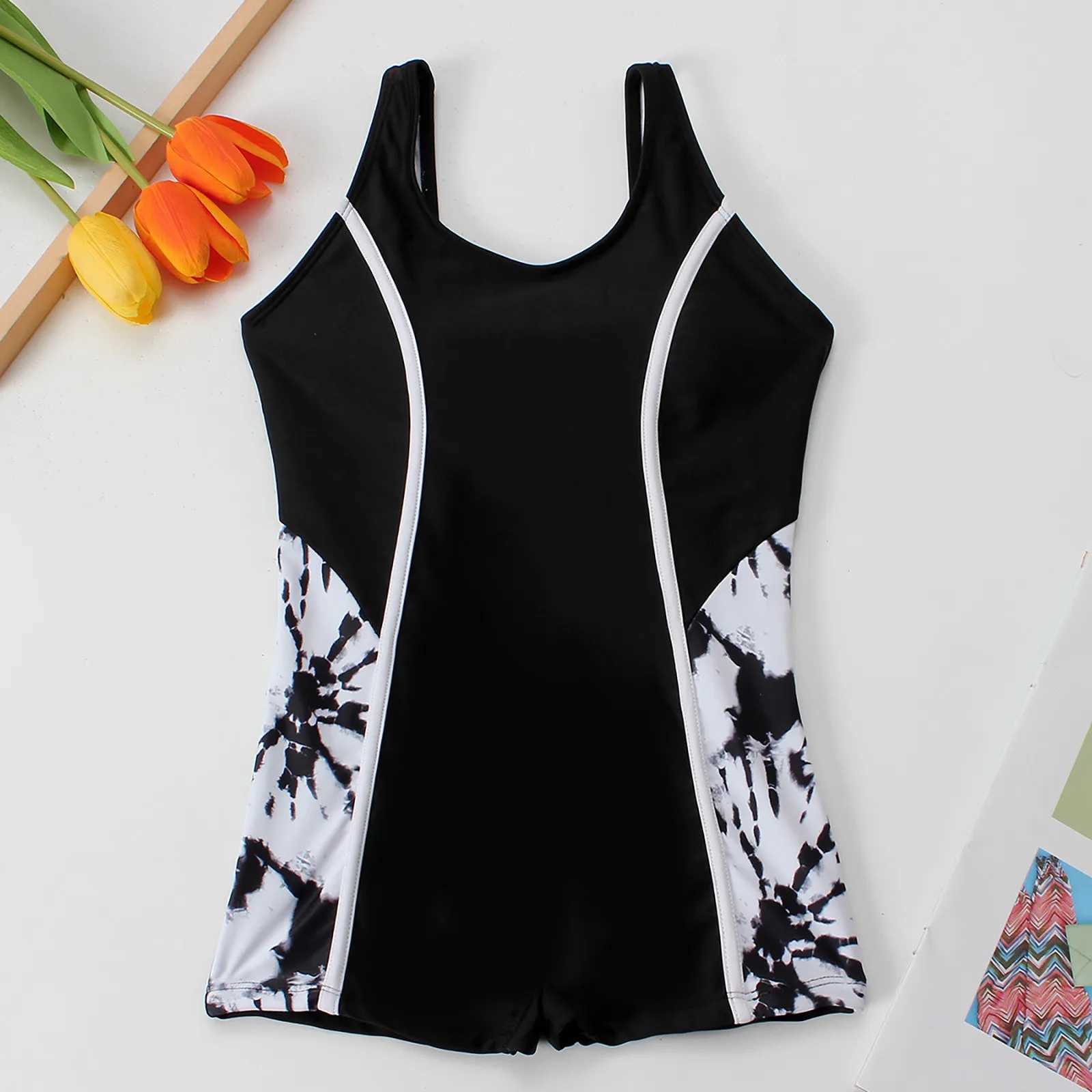 Two Piece Girls Bathing Suit Toddler Girls Sleeveless Printing Beach Bathing Baby Suit Little Girls Cover Ups For Swimwear 7XJ250214