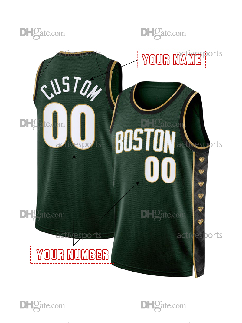 Mens Womens Youth Custom Tatum Basketball Jersey Holiday White Porzingis Brown Horford Pritchard Custom Stitched