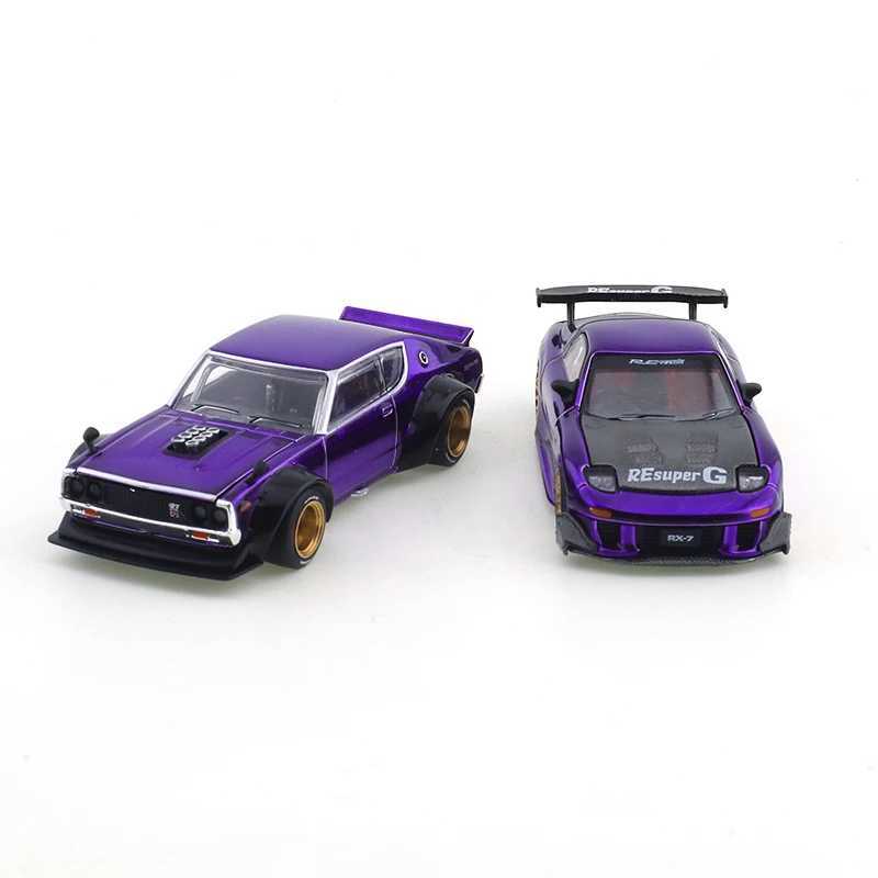 XCARTOYS POP RACE 1/64 SKYLINE GT-R V8 DRIFT (KENMER) MAZDA RX7 RE AMEMIYA WIDE BODY Cars Alloy Diecast Model Kids Toys BoysT250215