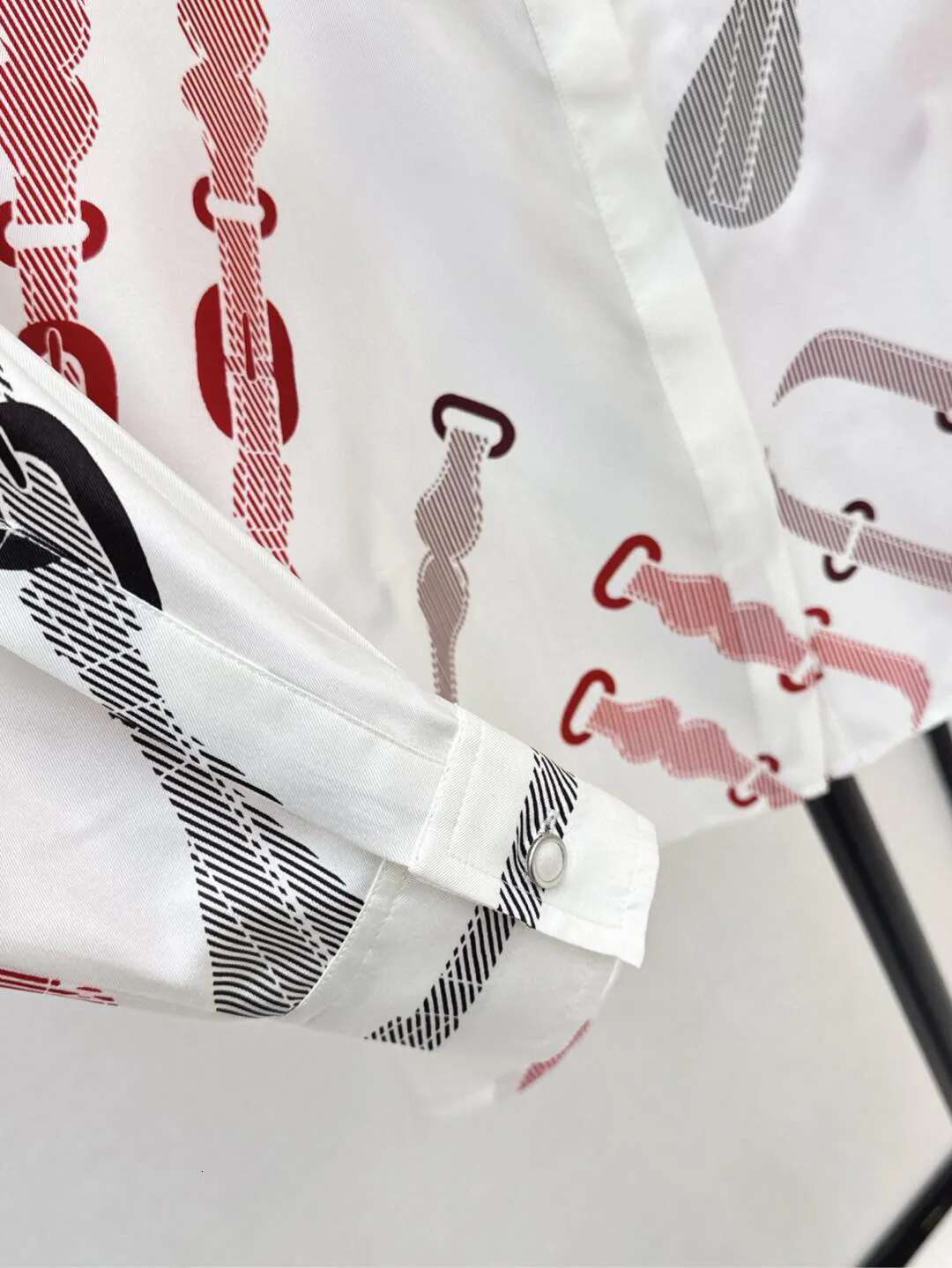 2024 Winter New 100% Silk New Arrival Long Sleeve Print Blouse Shirt Clothing For Women