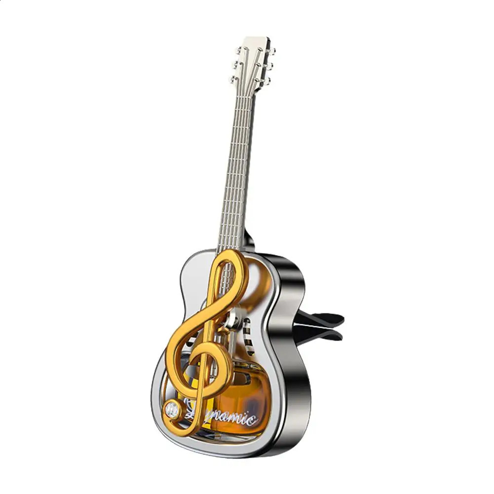 Creative Car Aroma Glass Bottle Can Be Filled Shape Guitar With Vent Air Fragrance Plating Aroma Decorations A4R7 250214