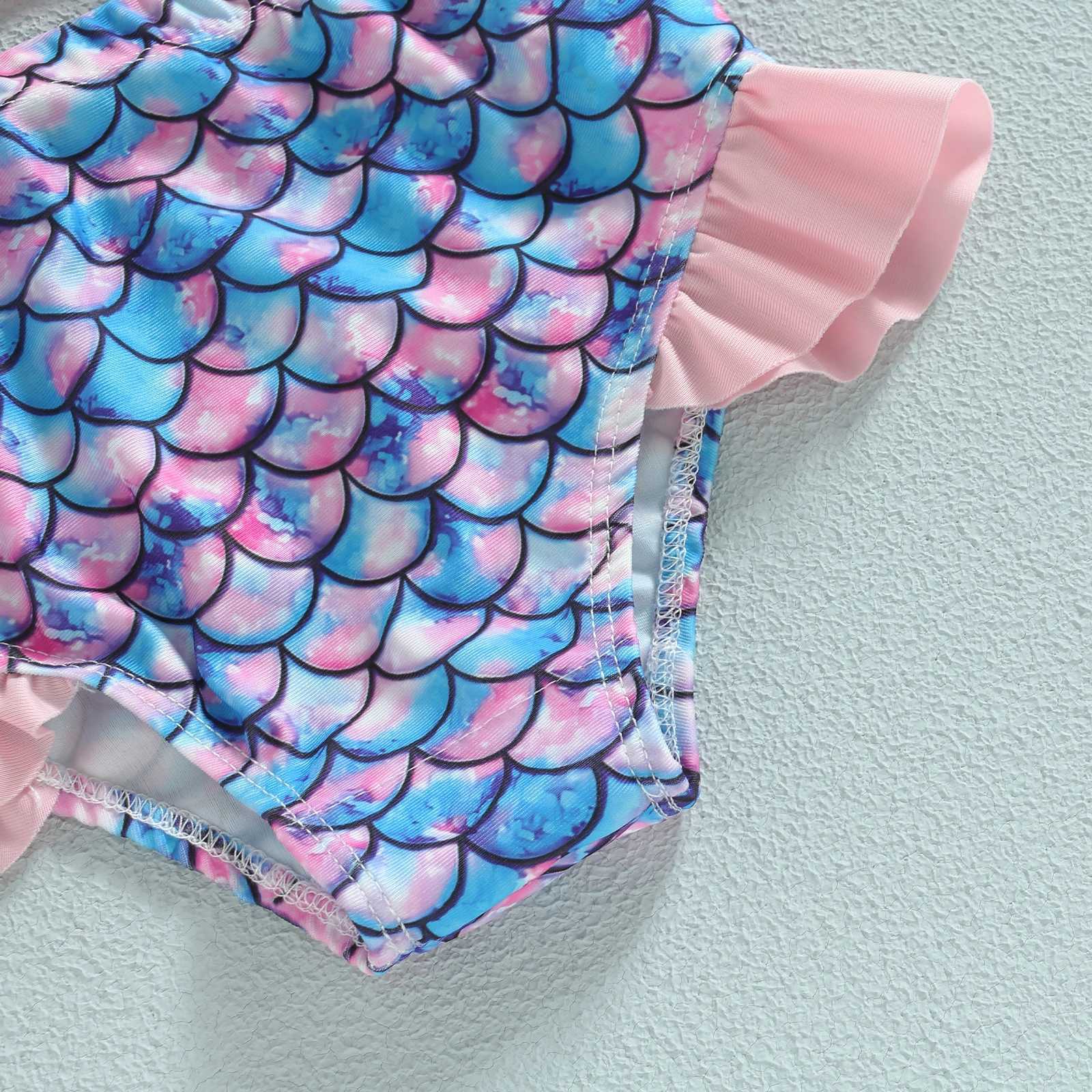 Summer Kid Girl Bikini Swimsuit Sleeveless Neck Vest Beach Shorts Swimwear Hat ClothesXJ250214