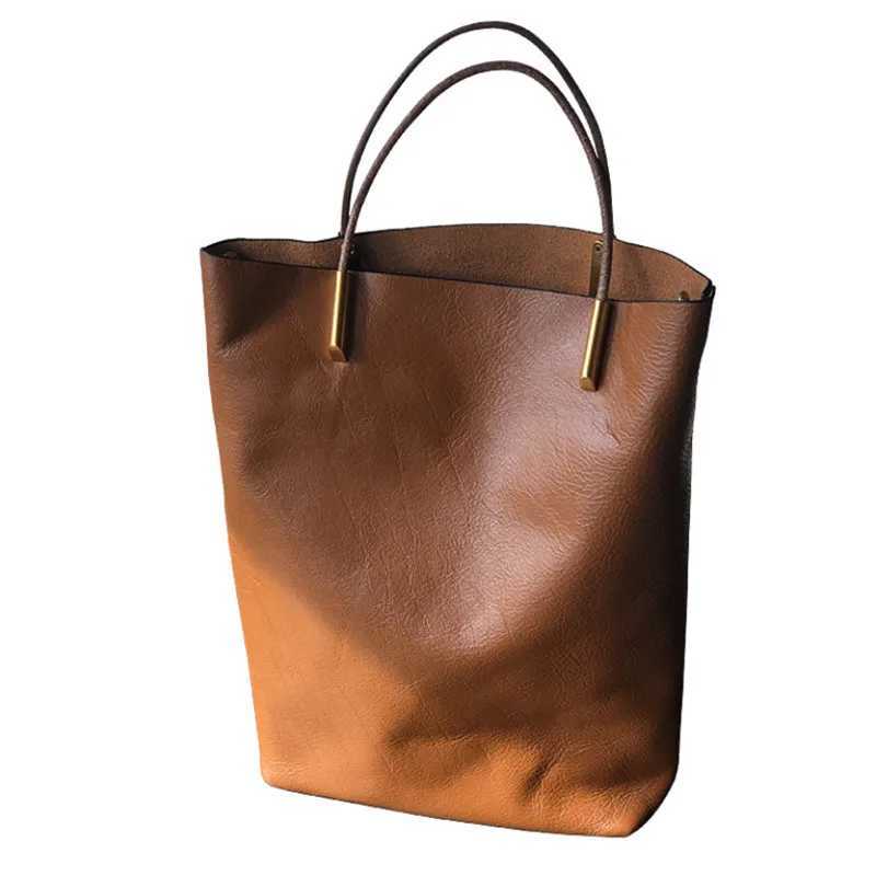 Bucket Genuine Leather Wen Bag New Retro Nature Soft Cowhide Handbag Versatile Designer High Quali Shoder Bags Z250318