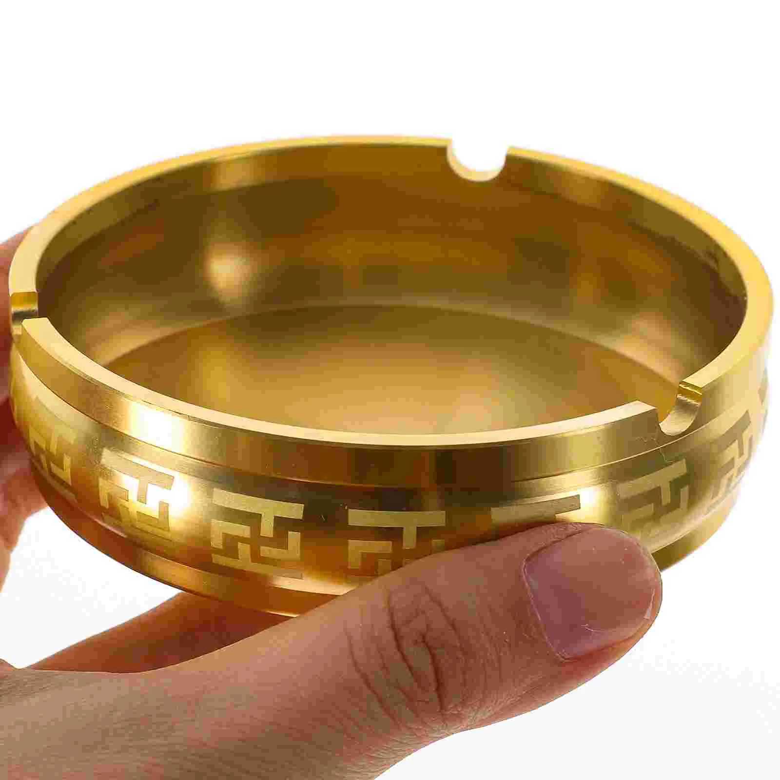 Simple Retro Metal Ashtray Ash Tray Decor Ashtray Tabletop Ash Holder Household Tabletop Ashtray Retro Living Room AshtrayT250215