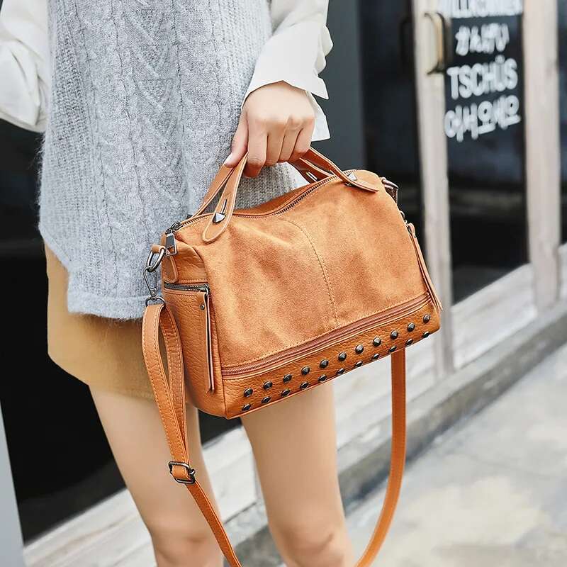 Large Capacity Women Handbags Retro Ladies Shoulder Leather Side Bags Fashion Female Travel Bag