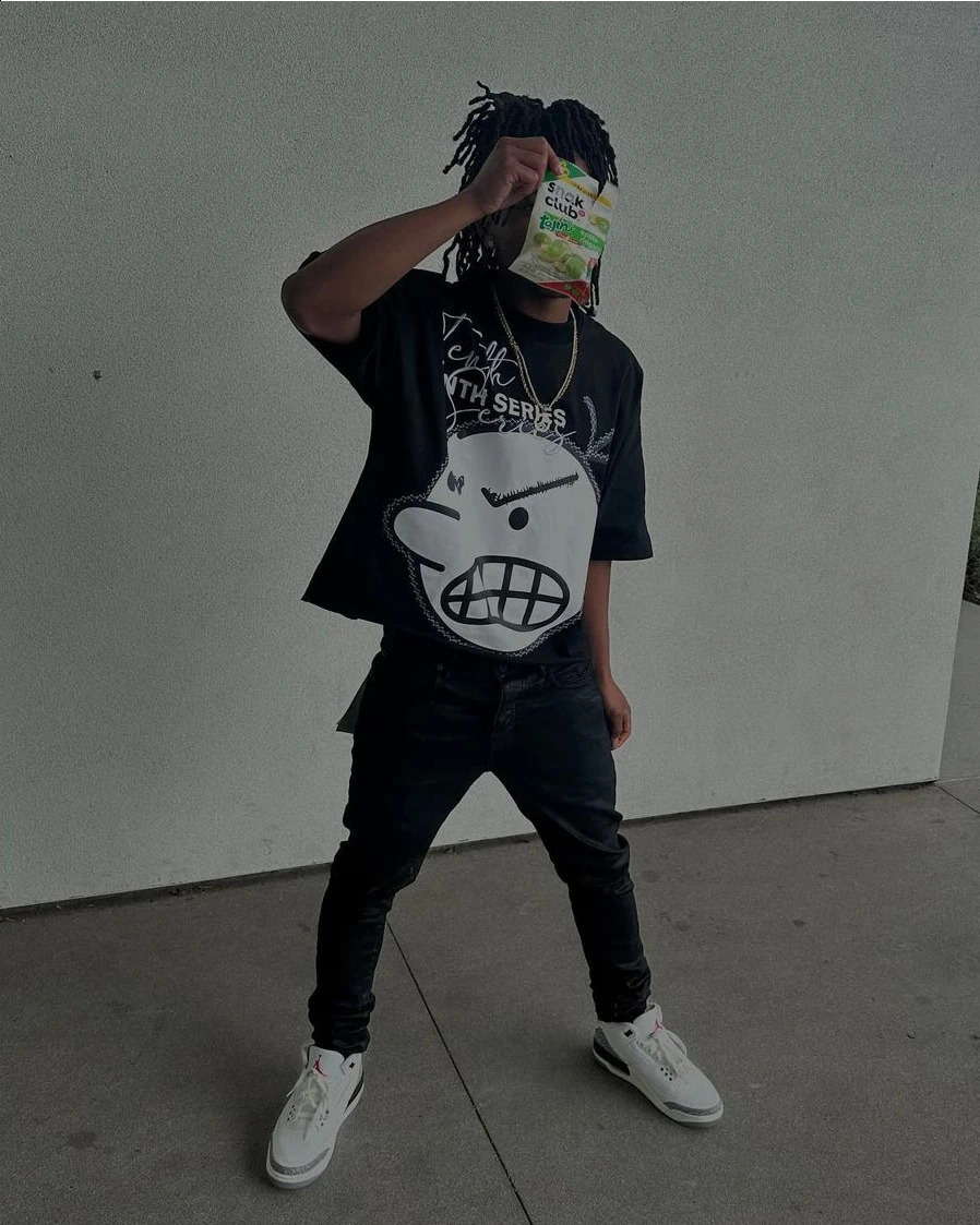 Streetwear T Shirt Y2K Harajuku Hip Hop Cartoon Graphic Print Oversized TShirt Mens Round Neck Cotton Short Sleeve Tops 250122