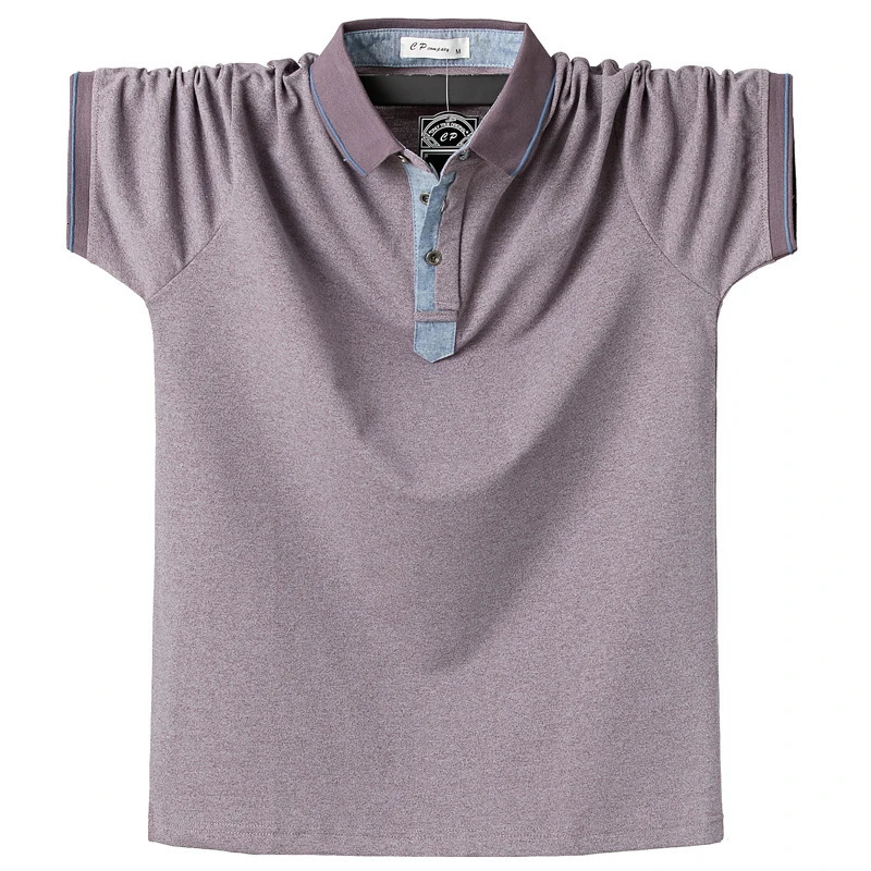 Mens Polo Shirt Fat Big and Tall Side Stripe Solid Shirts Camisa Masculina Plus Size 6XL 5XL Summer Clothing 250115