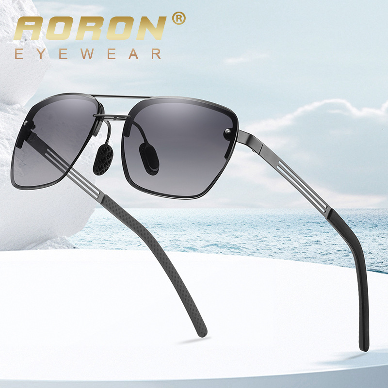 2024 New Aolong Driving Men's Metal Fashion Double Beam Sunglasses A740