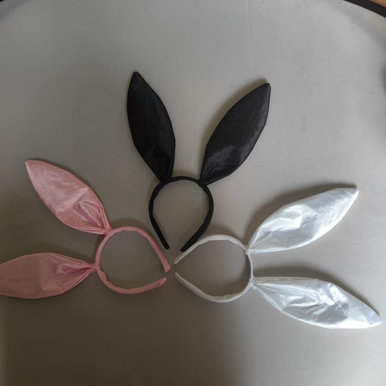 Amazon Velvet Rabbit Ears Headband - Halloween Festival Bar Wired Hair accessory