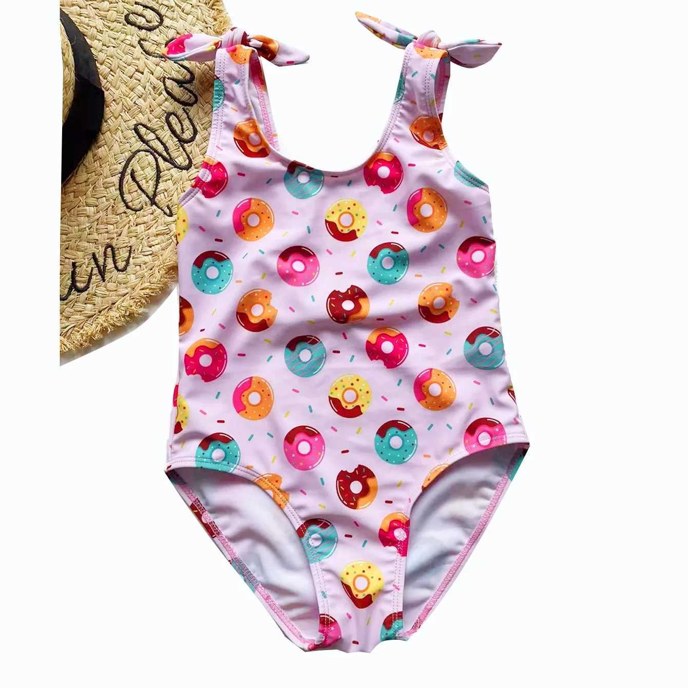 2024 Girls Ruffle Bikini Swimsuit Gradient Leopard Floral Animal Kids Swimwear Children Bikini Rainbow Bathing Set 455XJ250214