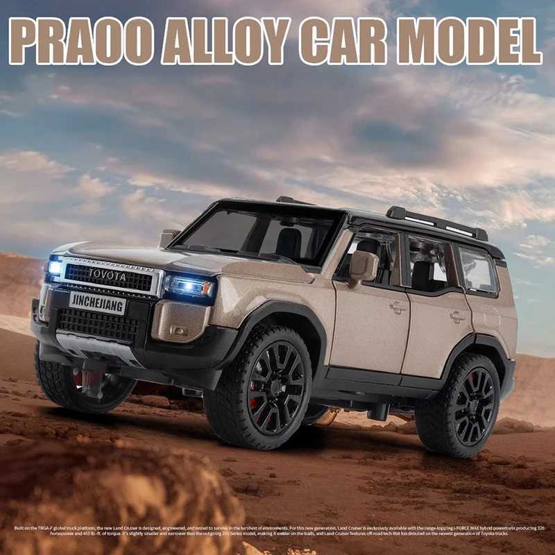 1 32 TOYOTA PRADO Land Cruiser Off Road Vehicle Metal Alloy Diecast Model Car Outdoor Display Collectibles Decorative Gift BoyT250215