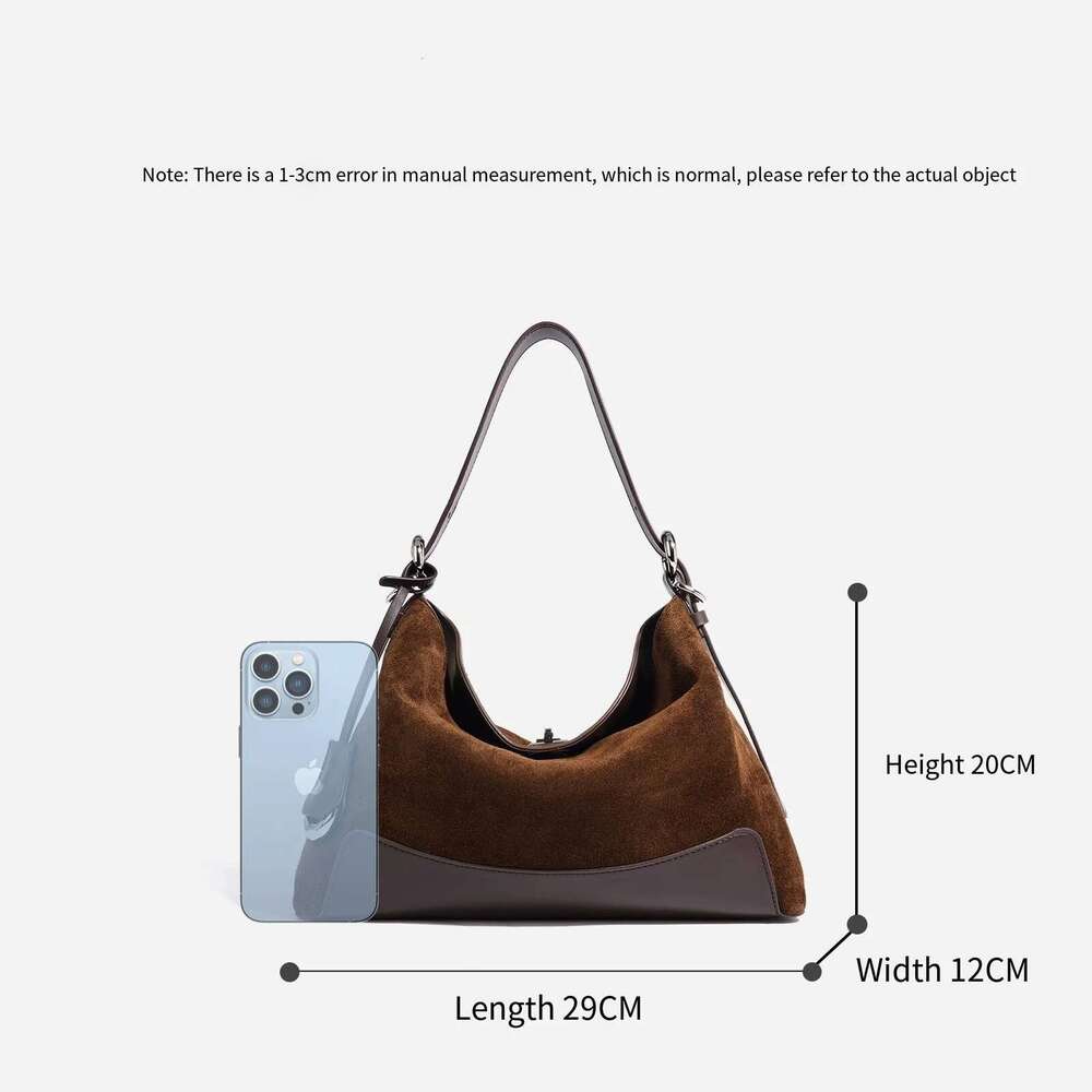Autumn Winter Ladies Suede Pillow Custom Leather Cowhide Shoulder For Handbag Women Customise Tote Bag