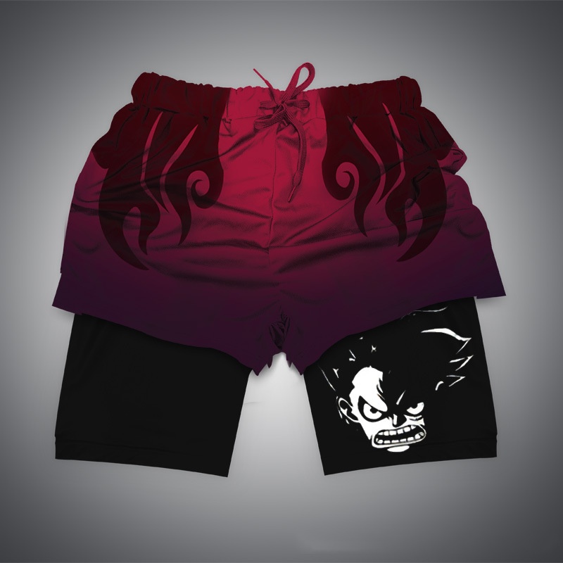 XXXXL Hip Hop Printed Shorts Men's Short Beach Pants 3D Digital Male Half Pants Bottoms Plus Size Black Casual Men Clothing