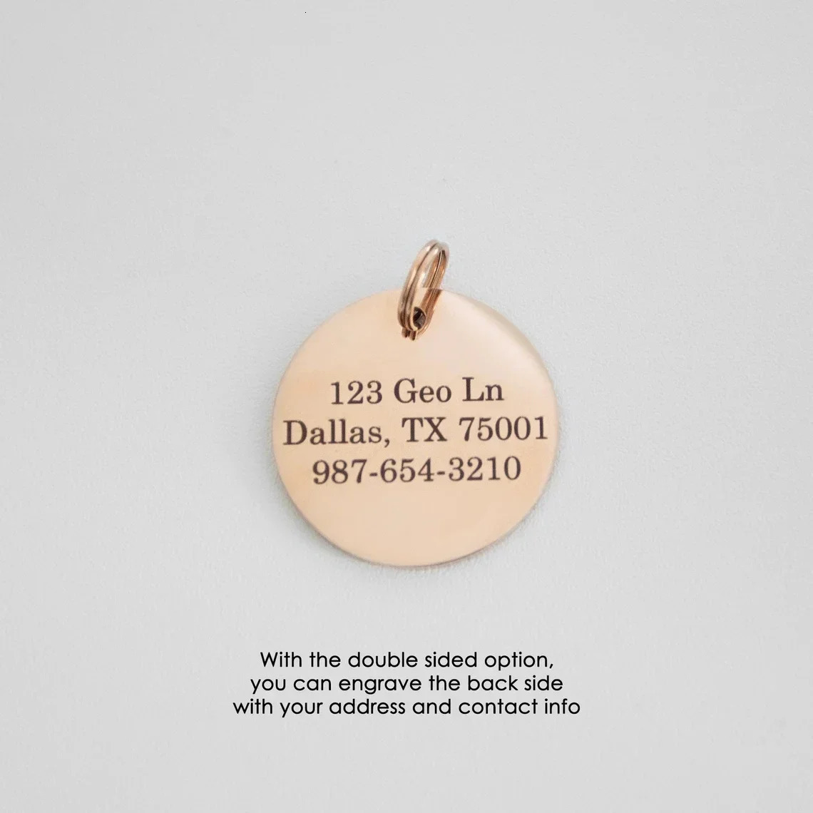 Custom Engraved Name Date Round Coin Stainless Steel Personalized ID Tag Accessory Jewelry Pendant Fit for Bracelet Necklace 250210