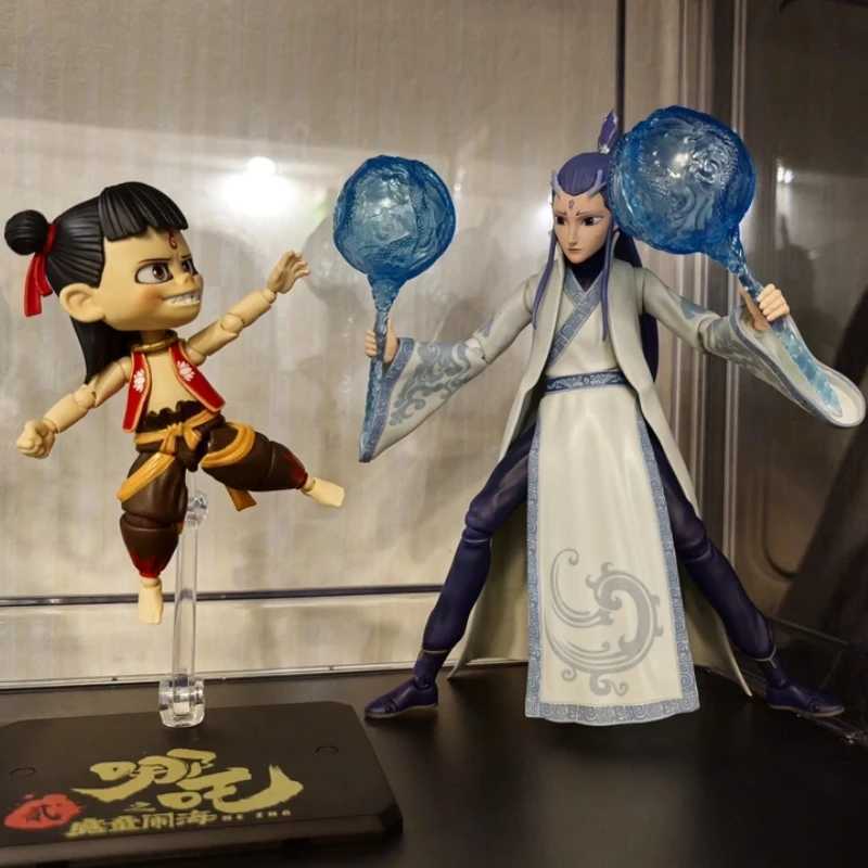 Nezha 2 Conquers The Dragon King Shf And Zha Ao Bing 2025 Movie Anime Figure Joints Mobility Desktop Collect Model Gifts Genuine X250214