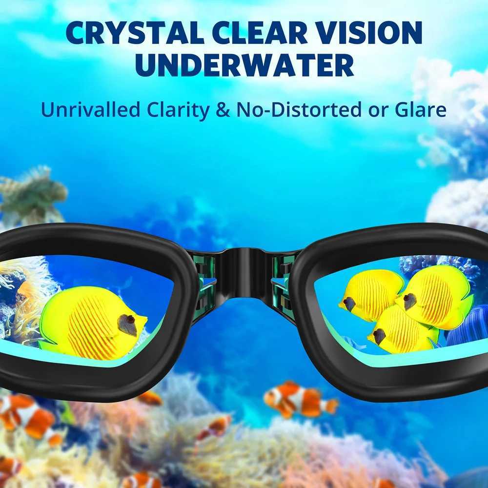 2 Pack Swimming Goggles Anti-Fog UV Protection Adjustable Swimming glasses Professional Waterproof Swim Eyewear For Adult Youth Z250215
