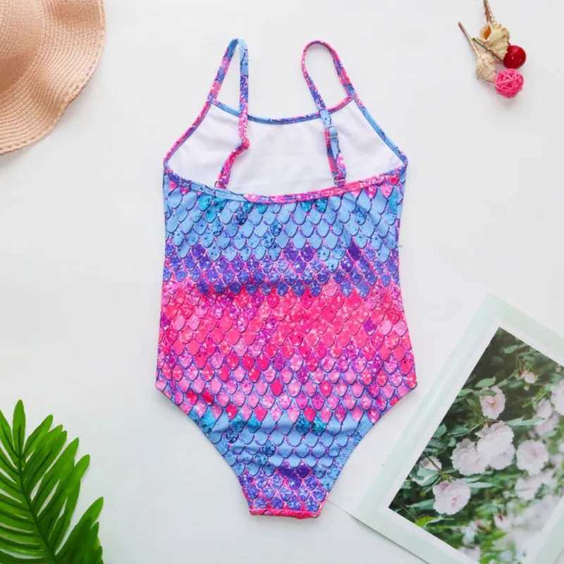 Girls Swimsuit One Piece Swimsuis Summer Fashion Mermaid Swimwear For Girl Children Beachwear Kids Girls Bathing Suits 3-14YXJ250214