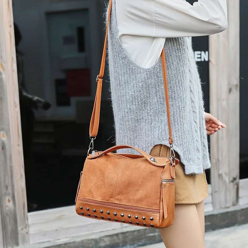 Large Capacity Women Handbags Retro Ladies Shoulder Leather Side Bags Fashion Female Travel Bag