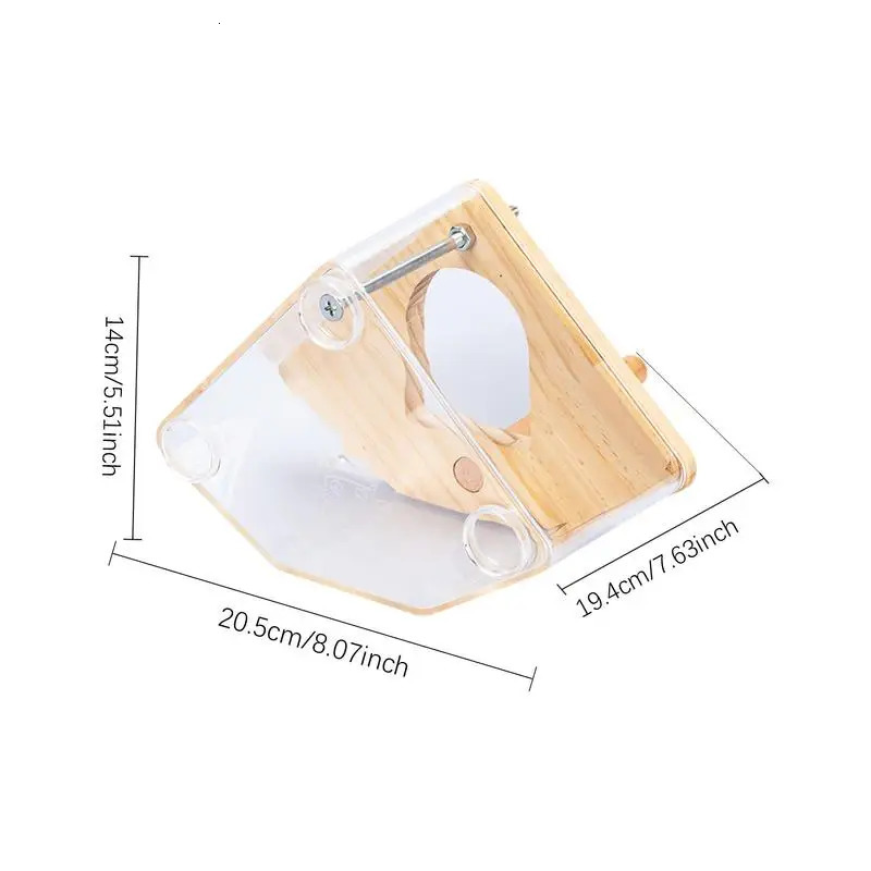 Parakeet Nesting Box Wood Bird Cage House Easy To Clean Transparent Bird Nesting Box For Budgie Bird Breeding Box 250206