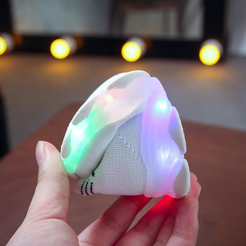 Gril shoes Kid Sneakers Child Baby Girl Boy Letter Mesh Led Luminous Socks Sport Run Sneakers Shoe Sapato Infantil Light Up Shoe 250117