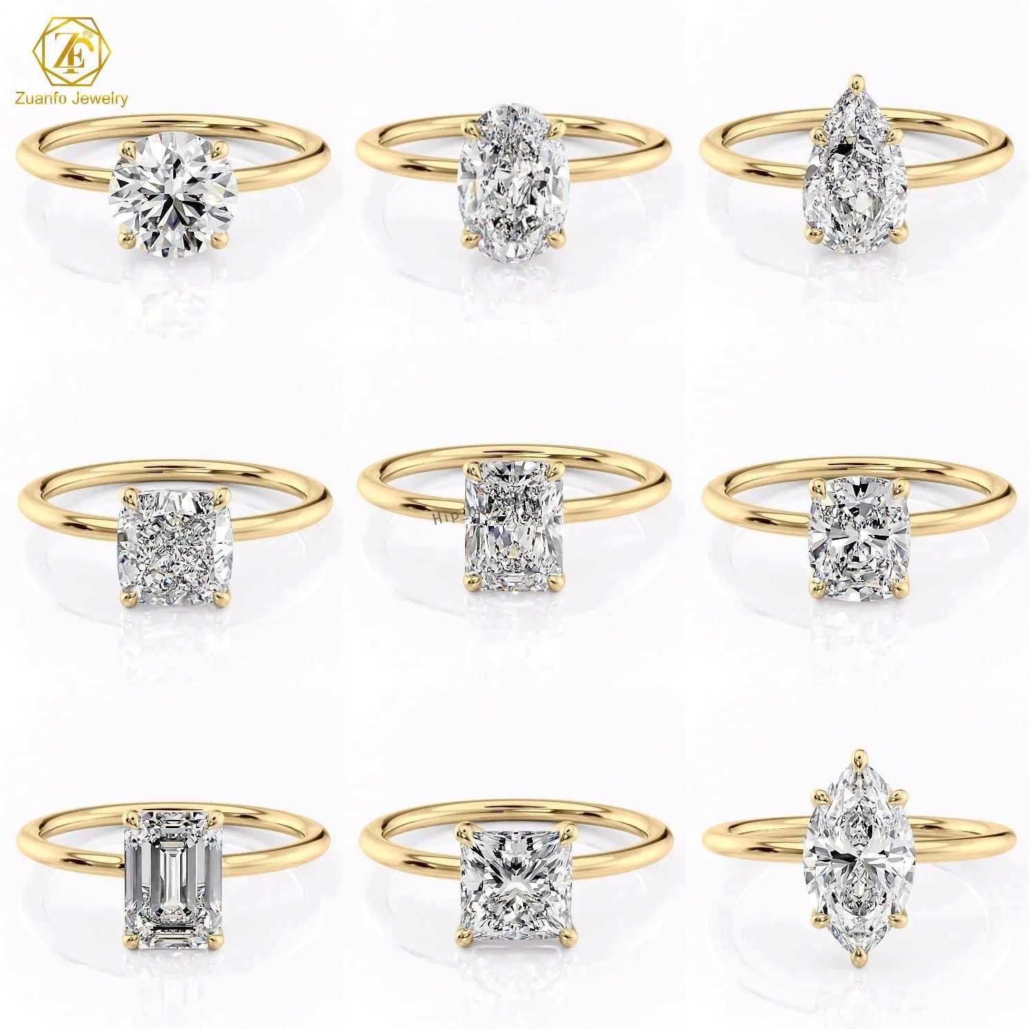 1CT Lab Diamond Custom 18k Gold Solitaire Jewelry IGI Certified HPHT Lab Created CVD DEF VVS VS Lab Grown Diamond Ring
