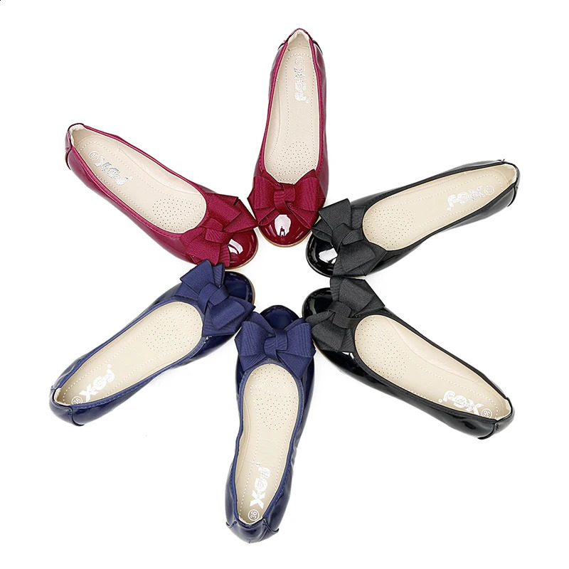 Plus Size 34-43 Women Shoes Foldable Ballet Flats Patent PU Leather Spring Summer Ladies Flat Shoes Fashion Loafers Shoes Woman 250214