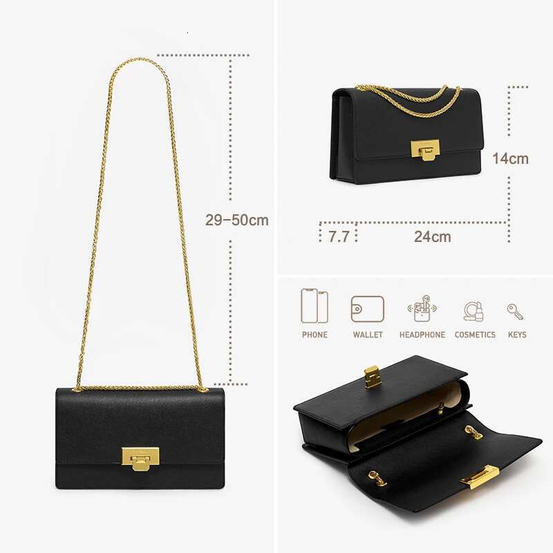 BAFELLI HANDBAG Women's 2023 NEW FASHION SHOULDER All-Matching MINIMALIST CHAIN BAG PURSE CASUAL VERSATILE STYLISH BRAND