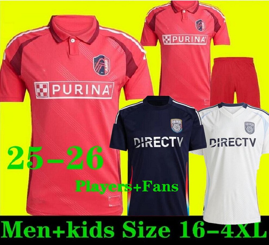 2025 2026 St. L ouis City KLAUSS Soccer Jerseys 25 26 USAs KLAUSS BLOM LOWEN PARKER kids kit Men HOME AWAY football shirtFull San Diego FC Soccer Jerseys H.LOZANO