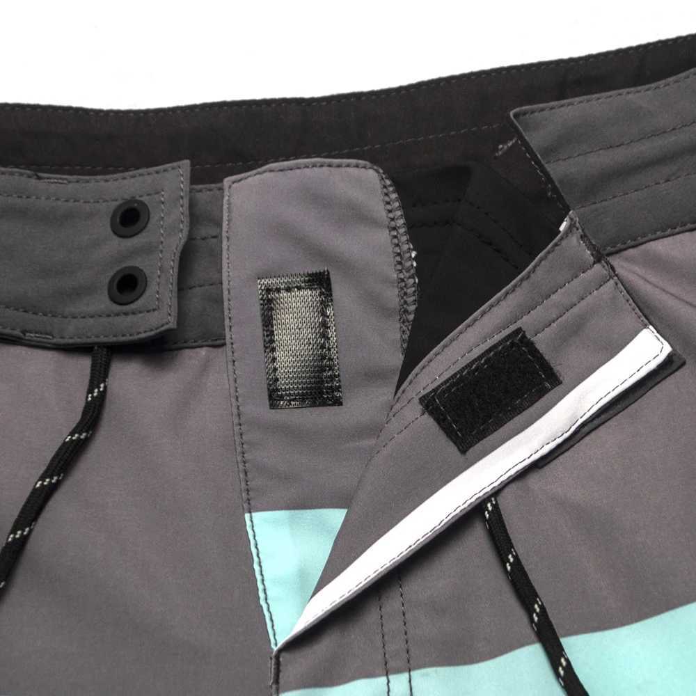 Bermuda Mens Swim Trunks Swimwear Beach Shorts Striped Boardshorts Homme Sport Gym Shorts Stretchy Quick-dry Fitness Shorts W250215