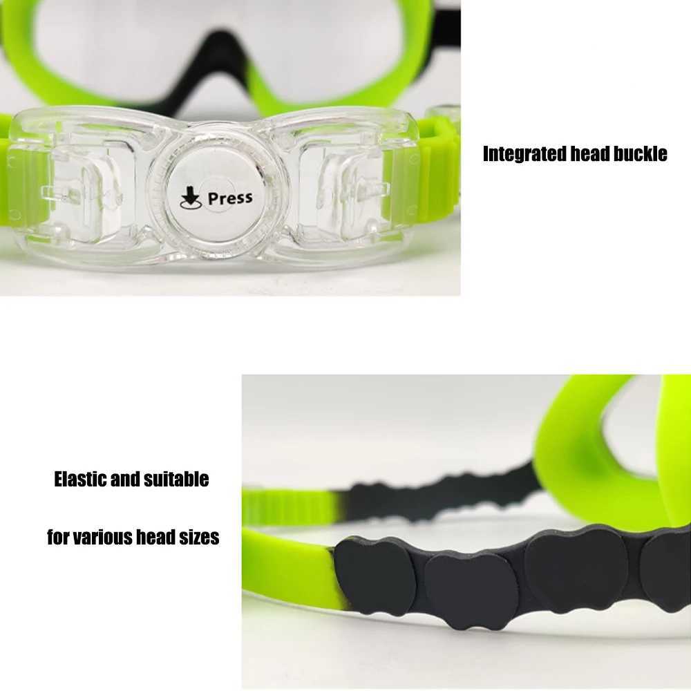 Waterproof Silicone Swimming Goggles for Kids Big Frame HD Swim Glasses Anti-Fog Eyewear Swim Accessories Z250215
