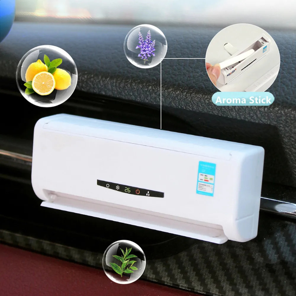 1 Set Mini Air Conditioning Solar Car Air Freshener Creative Gifts Car Air Vent Perfume Diffuser Clip Solar Fragrance Decorative 250214