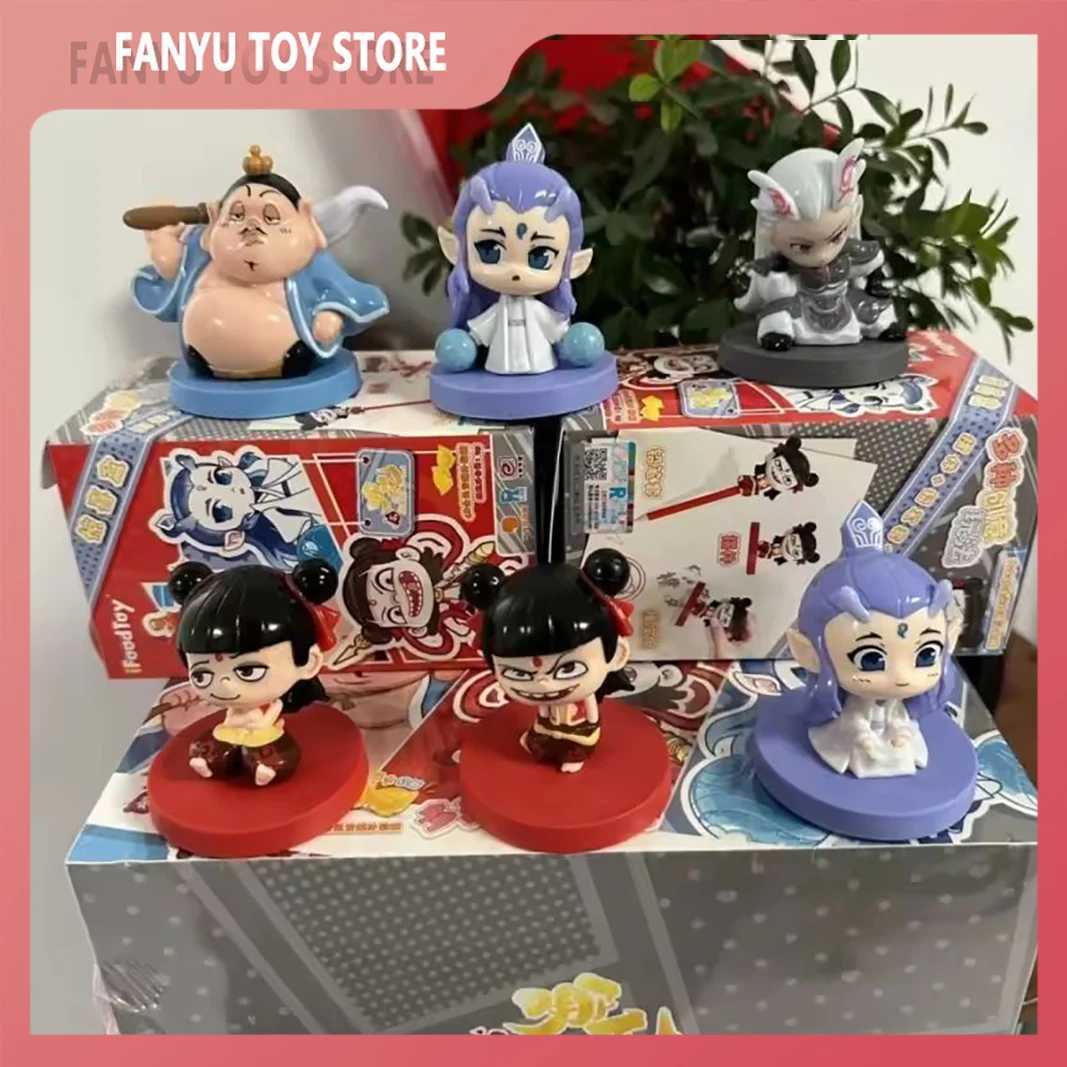 Genuine Movie Ne Zha 2 Blind Ornament Nezha Ao Bing Figures Doll Surprise Box Lady Toys For Children Friends Free shipping