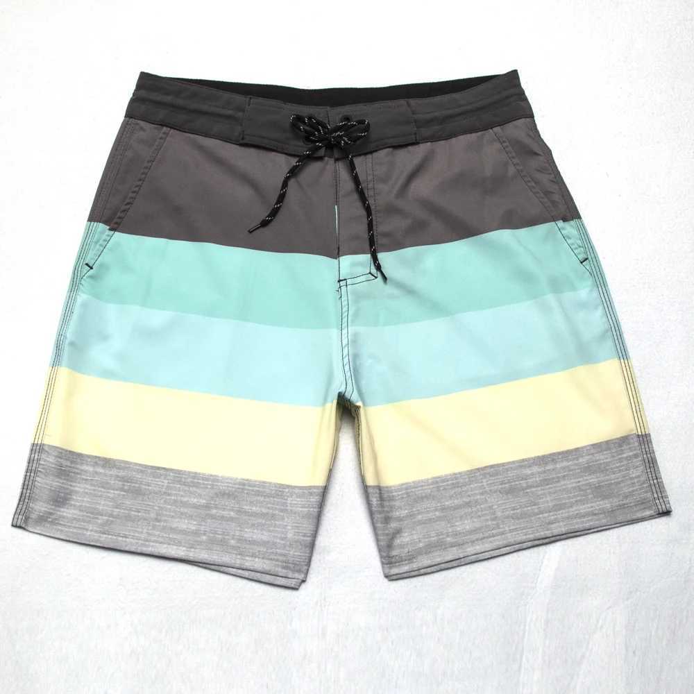 Bermuda Mens Swim Trunks Swimwear Beach Shorts Striped Boardshorts Homme Sport Gym Shorts Stretchy Quick-dry Fitness Shorts W250215