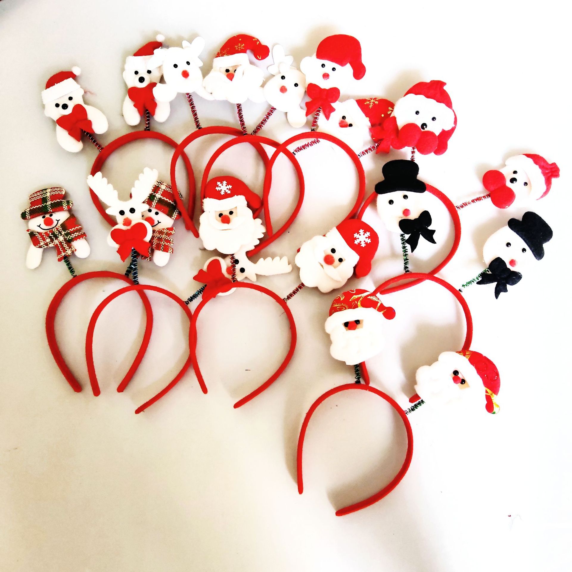 Celebrate Festively with Novelty Christmas Elf Hair Band Featuring Frosty Snowmen and Cheerful Deer