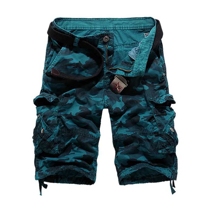 US Size 2025 New Camouflage Loose Cargo Shorts Men Cool Summer Military Camo Short Pants Homme Cargo Shorts W250621